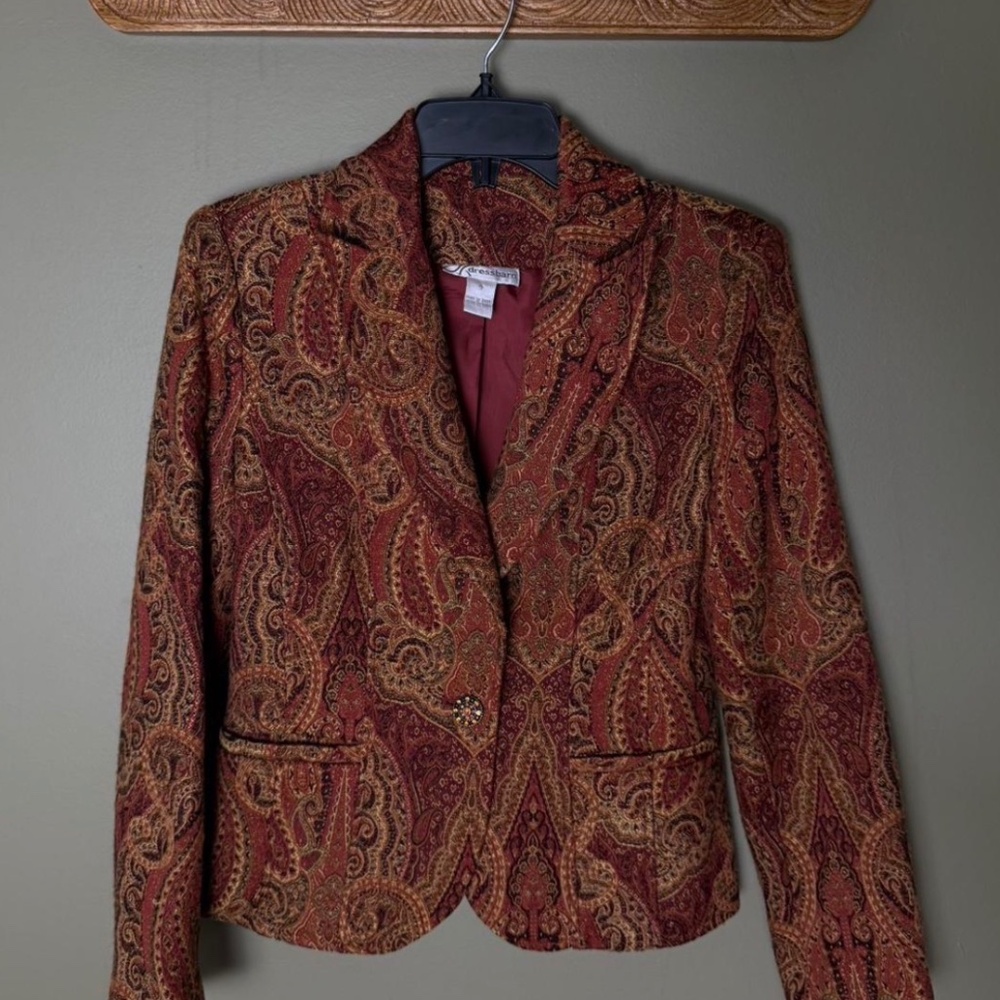Vintage paisley blazer jacket
